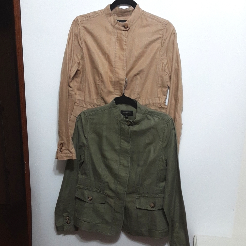 Women’s Military-Style Utility Jacket in Olive Green by TALBOTS